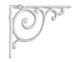 zeitzone Regalträger Vintage Gusseisen Weiß Regalhalter Regalwinkel Shabby Chic 13,5x11
