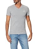 Superdry Herren Vintage Logo EMB VEE Tee T-Shirt, Grey Marl, M