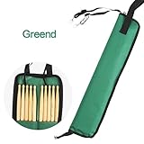 Clgty Tasche für Drumsticks für Kinder, Schlagzeug-Ständer, wasserdicht, verschleißfest, für Akku und Notenständer 47×9.5CM(18.5×4in) grü