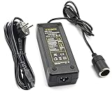 120W 12V 10A KFZ Netzadapter AC-DC Spannungswandler Stromwandler 200V 230V bis 240V auf 12V Zigarettenanzünder Netzteil Adapter für Kompressor Kühlbox, LED Lampen und V