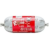 PURBELLO Hunde-Rolle Rind mit Äpfeln & Buchweizen - Monoprotein Hundefutter mit hohem Fleischanteil - Nassfutter für Hunde - Hundewurst schnittfest & getreidefrei - 8 x 200 g