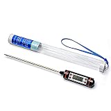 Küchenthermometer, Einstichthermometer mit langer Sonde, Kochthermometer, Digital LCD-Bildschirm, Ablesbar 50°C- 300°C, °C/°F Umschaltbar Thermometer- für BBQ Milch Gebäck Back