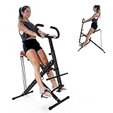 Dskeuzeew Rider Machine Fitness Übungstrainer Bauchtrainer mit verstellbarem Sitz Rumpf & Bauchmuskeln für Damen Mädchen Herren… (Black)