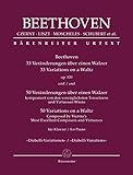 Beethoven: 33 Veränderungen über einen Walzer op. 120 / 50.''Diabelli-Variationen''. Spielpartitur, Sammelband, Urtextausgabe. BÄRENREITER URTEXT