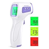 KKmier Fieberthermometer Kontaktlos Digitales Infrarotes Fieberthermometer für Erwachsene Kinder und Babys Medizinische Stirnthermometer mit Alarm 1s Sofortablesung