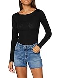 Marc O'Polo Damen 52033, Damen Longsleeve aus Bio-Baumwolle, Langarmshirt mit getwistetem U-Boot-Ausschnitt, softes Damenshirt mit lässigem Look
