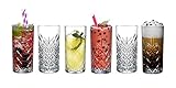 Pasabahce 52820 Longdrink Glas „Timeless“ im Kristall-Design, Höhe ca. 14,3 cm, 6er Set aus G