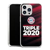 DeinDesign Silikon Hülle kompatibel mit Apple iPhone 13 Pro Case transparent Handyhülle FC Bayern München FCB Champions Leag