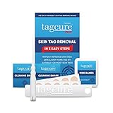 Tagcure Plus Skin Tag Removal Kit für einfaches Entfernen der Haut – inkl. 10 Tag Bänder, 10 Reinigungstupfer und 10 Pflaster für Tag Bereich (für Etiketten 0,5 cm oder größer)