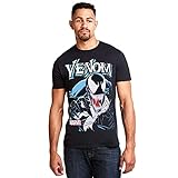 Marvel Herren Venom Anthihero T-Shirt, Schwarz (Schwarz Schwarz), M