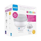 MAM 6in1 Sterilisator und Express Babykosterwärmer, Flaschenwärmer inkl. 1x MAM Easy Start Anti-Colic Flasche (160 ml), 1x MAM Start Schnuller und 1 Zang