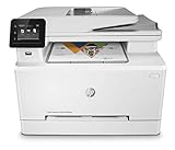 HP Color LaserJet Pro M283fdw Multifunktions-Farblaserdrucker (Drucker, Scanner, Kopierer, Fax, WLAN, LAN, Duplex, Airprint) weiß