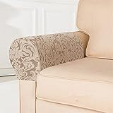 Aliuciku Sofa Stretch Armlehnenbezüge Abnehmbarer Sofa Armlehnenbezug Abnehmbarer Sofabezug Möbelschutz (Color : Apricot)