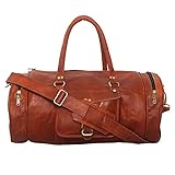 ALASKA EXPORTS Harvey Reisetasche aus echtem Leder, Unisex, Braun, braun, 21'' INCH,