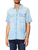 Replay Herren M4061 Hemd, 010 Light Blue, L