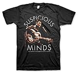 ELVIS PRESLEY Offizielles Lizenzprodukt Suspicious Minds Herren T-Shirt (Schwarz), Larg