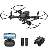 Mini Drohne mit Kamera - X-PACK 9 1080P HD FPV Ferngesteuert Drohn Handy APP Steuerung RC Quadrocopter mit 2 Akku Anfänger Kinder Spielzeug geschenk Wurffliege Sprachsteuerung Gestensteuerung 360°Flip