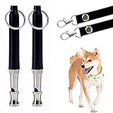 Winnfy 2Pcs Hund Pfeife Hund Bellen Abschreckung Geräte Anti Bellen Gerät Einstellbare Pitch Stille Hund Ausbildung Whistle Antibell Mit Lany