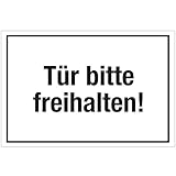 WANDKINGS Hinweisschild - Tür Bitte freihalten! - stabile Aluminium Verbundplatte - Wähle eine Größe - 20x15