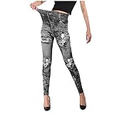 BAODANA Damen Sport Leggings Schlanke Hohe Taille Sporthose Halloween Drucken Leggins Bauchkontrolle Butt ​Lifter Yogahose Frauen Fitness Lange Hosen Blickdicht Push Up Laufhose für Gym Yog