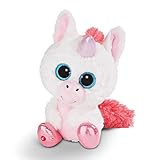 NICI Glubschis: Das Original – Glubschis Einhorn Milky-Fee 25 cm – Kuscheltier Einhorn mit großen Augen – Flauschiges Plüschtier mit großen Glitzeraugen – Schmusetier für Kuscheltierliebhaber – 45571