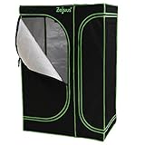 Zelsius Growzelt 'MyHomeGrow' 2-in-1 Grow tent | Indoor Growbox | schwarz grün | Growroom Growschrank Darkroom Pflanzenzelt Gewächshaus Zuchtzel (90 x 60 x 135 cm)