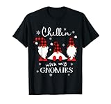 Chillin' with my Gnomies Weihnachten Zwerge buffalo plaid T-S