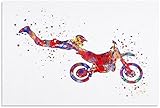 BOYLUCK Leinwand Druck Poster Cross-Country-Motorradsport für Veranda-Dekor Wandkunst Kunstwerk Malerei Kunstdrucke Bild 23.6'x35.4'(60x90cm) Kein R