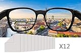 Karlsruhe 12 Stücke Mikrofaser-Reinigungstücher - 15 x 18 cm zum Reinigen von Kameralinsen Brillen Sonnenbrillen und Laptops mit umweltfreundlicher Verpackung Brillenputztuch M