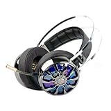 Lessjie Verdrahtete Gaming-Headset-Surround-Stereo-Kopfhörer Geräuschreduzier-Headset Licht Emittierendes Kabelgebundenes Headset Intelligentes Superlicht-Headset Tragbare Kopfhö
