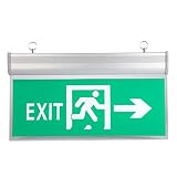 Notausgang Pfeil Rechts Schild, Notausgang Schild Lampe Evakuierungsleuchte, 110 220V Acryl LED