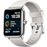 Smartwatch,1.55 Zoll Touchscreen Armbanduhr,Fitness Tracker 5ATM Wasserdicht Sportuhr,Smart Band mit Blutdruckmessung Fitness Armbanduhr mit Pulsuhr Schlafmonitor,smart Watch Für Damen H