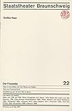 Programmheft Carl Maria von Weber DER FREISCHÜTZ Premiere 5. Mai 1972 Großes Haus Heft 22