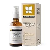 NEOBOTANICS® Echtes kolloidales Silbergel 50 PPM ● natürliches Gel ● 99% Kolloidal ● antibakteriell und pflegend ● Braunglasflasche ● 100ml ● VEGAN