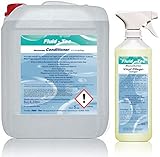 Fluid-Tec 1 x 5 Liter Kanister Wasserbett Konditionierer Conditioner Wasserbettpflege Wasserbett Zubehör für alle Wasserbetten + 1 x 500ml Vinylreiniger mit Sprühkop