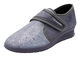 Aerosoft Damen Stretch-Hausschuh, druckfrei, für Sensible Füße, Hallux Valgus geeignet, Innenmaterial: DERMATEST Sehr gut (Grau, Numeric_39)