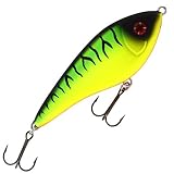 Westin Swim 12cm 58g Sinking Jerkbait,Wobbler für Hecht, Zander, Barsch, Hechtköder, Zanderköder, Barschköder, Angelköder zum Hechtangeln,Barschangeln, Zanderangeln, Farbe:Firetig
