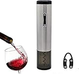 XYG Automatischer elektrischer Weinflaschen-Korkenzieher mit Folienschneider, wiederaufladbar (Edelstahl), für Zuhause, Restaurant, Party
