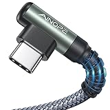 2 Stück USB C Kabel [2M+2M] AINOPE 3.1A Schnellladung Ladekabel USB C Winkel, haltbares Nylon geflochtenes USB A zu USB C Ladekabel für Samsung S20 S9 S8 Plus S10 Note 10 9 8 V30 V20 G6