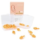 Hautfreundliche Ohrstöpsel-10 Paar Silikon-Ohrstöpsel zum Schlafen-Wiederverwendbare Wasserdichte Schwimmohrstöpsel-Leicht zu Tragen und zu Reinig