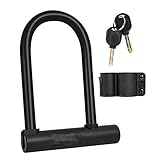 Fahrradschloss Fahrrad Locker Radfahren Sicherheit Fahrrad U Verschluss-Stahl Universal Type MTB Rennrad Kabel Anti-Diebstahl-Heavy Duty Lock-U-Lock (Color : Black)