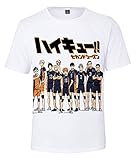 Hifoda Kinder Haikyuu 3D Lustiges T-Shirt Karasuno High Schoo Anime Thema Trendy Kurzarm Tee für Jungen und Mädchen (L)