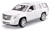 Lzpzz Auto Modell Auto 1 24 Cadillac Escalade. Simulation-Legierung-Druckguss-Spielzeug Sportwagen-Sammlung Schmuck 19.2x8.4X 7 cm (Farbe weiß) (Color : White)
