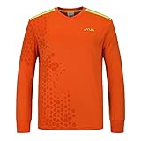 YouthRM Fußball Torwarttrikot, Schwammgepolsterter Fußball Torwart, Verdicktes Ellbogen Trikot Langarm Torwart Trikot für Erwachsene,Orange,M