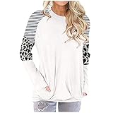 HHOP Coole Pullover Damen Kragen Pullover Damen sportshirts lang Damen Leopard Blazer dunkelblau Damen Bluse elegant Oberteil Damen Glitzer Schwarze Tops Damen top b