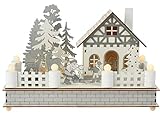 made2trade Verzauberndes LED Weihnachtsdorf aus Holz - Farblich S