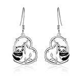 Panda-Ohrringe aus Sterlingsilber, niedlicher Panda-Anhänger, Schmuck für Frauen und Mädchen (Panda)