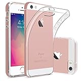 Verco Handyhülle für iPhone 5 Case, iPhone SE (1. Generation) Handy Cover für Apple iPhone 5S Hülle Transparent Dünn Klar Silikon, durchsichtig