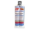 STC 2K PUR Kunststoffkleber kfz 5 Min. Doppelkartusche 50 g Industriekleber 1:1 schwarz Kunststoffrep