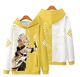 2021 NEUE GENSHIN PAUSPOUTHEHOUTUNG GENSHIN-PAILP-PAILENBUL DRUCKHOUDGESUCHEN Sweatshirt Jacket Top Hoodies (Color : 6u, Size : XXL)